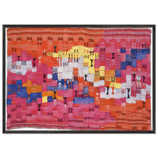 SOUTH OF THE BORDER 1958 - Anni Albers Framed Art Print – Black Wooden Frame - Default Title - -Framed Art Print