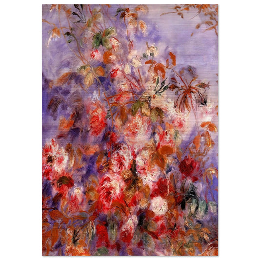 Roses By The Window - Pierre-Auguste Renoir Brushed Aluminum Print - 70x100 cm / 28x40 inches | Pierre-Auguste Renoir Aluminum Print | Pierre-Auguste Renoir Prints