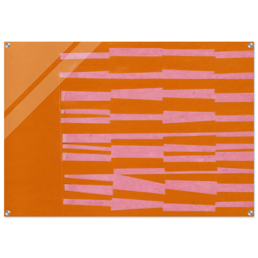 Pink and Orange from the series Line Form Color - Ellsworth Kelly Acrylic Print - 70x100 cm / 28x40″ inches | Ellsworth Kelly Wall Art | Ellsworth Kelly Prints