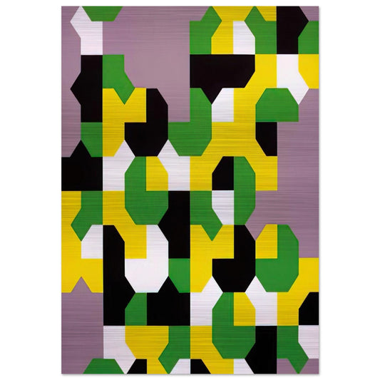 Curva di Peano - 1991 - Bruno Munari Brushed Aluminum Print - 70x100 cm / 28x40 inches | Bruno Munari Aluminum Print | Bruno Munari Prints