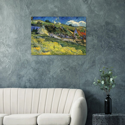 A Group of Cottages - Vincent van Gogh Brushed Aluminum Print - 70x100 cm / 28x40 inches | Vincent van Gogh Aluminum Print | Vincent van Gogh Prints
