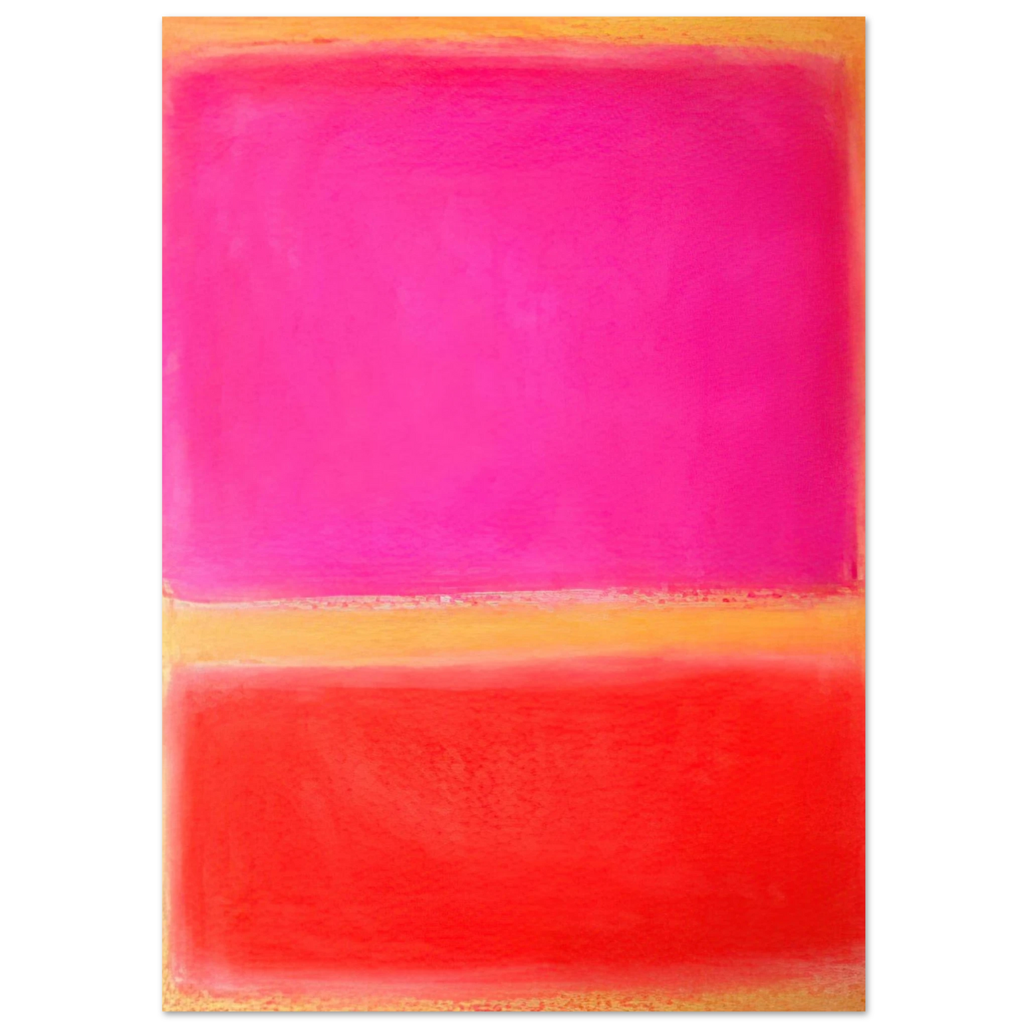Helen Frankenthaler - Untitled - Color Field Painting Wall art - 15x20 cm / 6x8 inches - Premium Wooden Framed Poster With Fine Art Paper - White frame