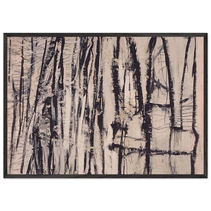 Quarzeat - Cy Twombly 70x100 cm / 28x40 inches Framed Art Print – Black Wooden Frame