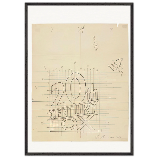 TRADEMARK GRID 1962 - Edward Ruscha Framed Art Print – Black Wooden Frame - Default Title - -Framed Art Print