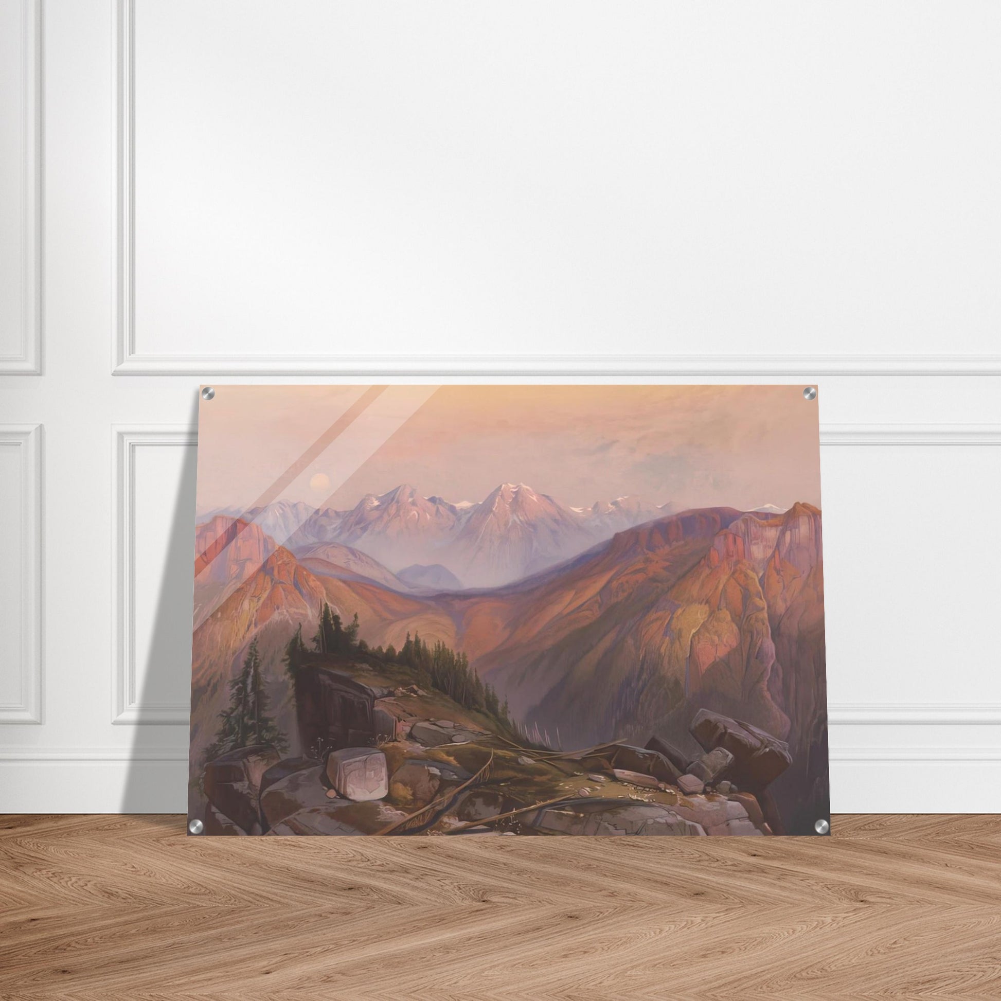 Lower Yellowstone Range - Thomas Moran Acrylic Print - 70x100 cm / 28x40″ inches