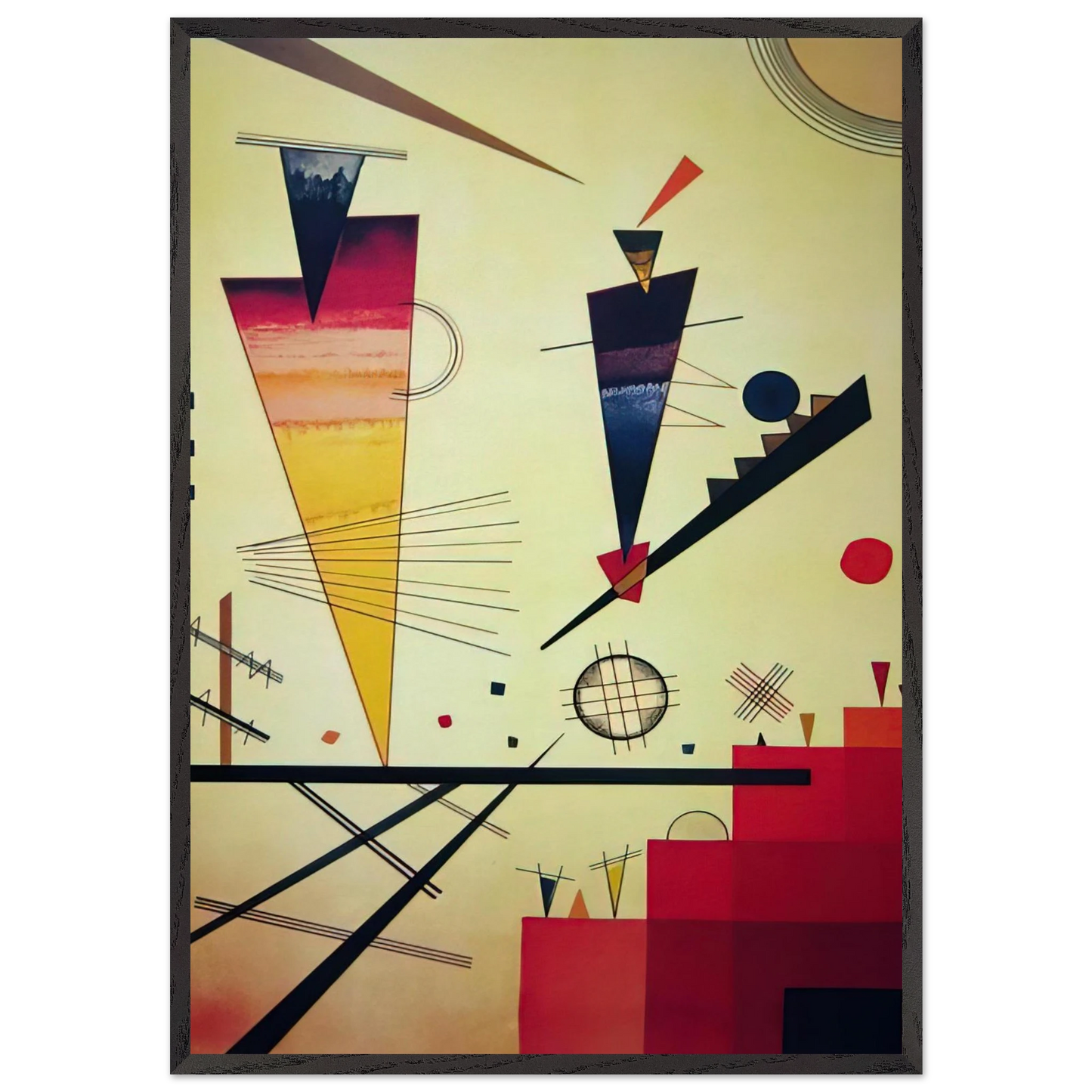 MERRY STRUCTURE 1926 - Wassily Kandinsky Framed Art Print – Black Wooden Frame - Default Title - -Framed Art Print