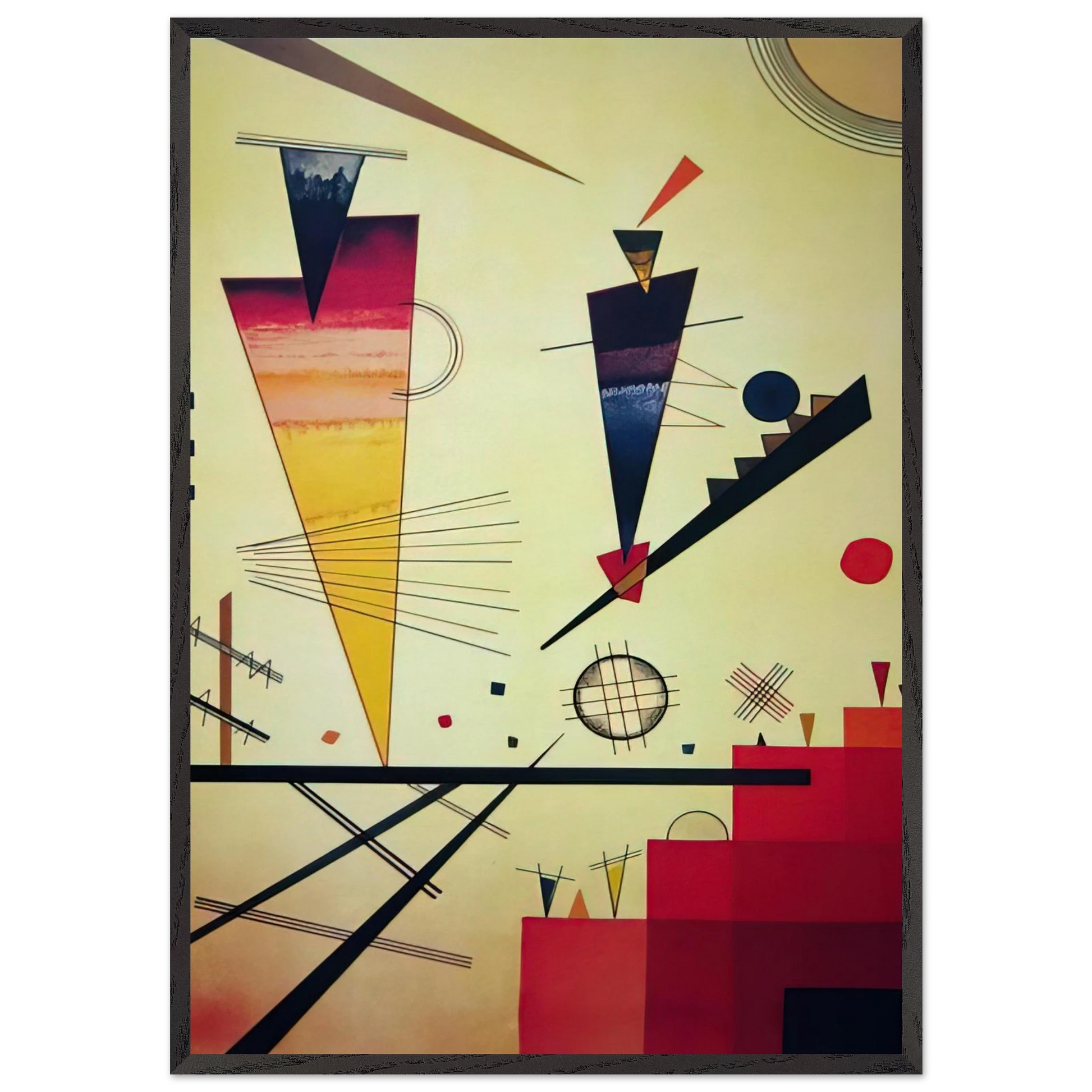 MERRY STRUCTURE 1926 - Wassily Kandinsky Framed Art Print – Black Wooden Frame - Default Title - -Framed Art Print