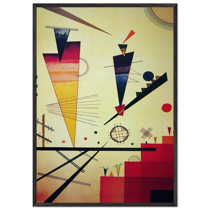 MERRY STRUCTURE 1926 - Wassily Kandinsky 70x100 cm / 28x40 inches Framed Art Print – Black Wooden Frame