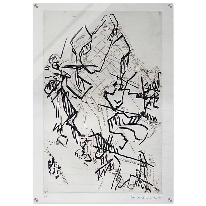 TREE AT TRETIRE II - Frank Auerbach Acrylic Print - 70x100 cm / 28x40″ inches