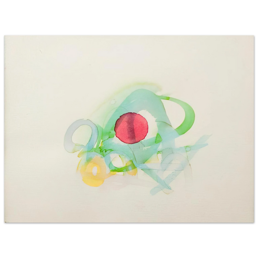 Luis Feito - UNTITLED RED GREEN YELLOW AND BLUE Fine Art Poster - Default Title