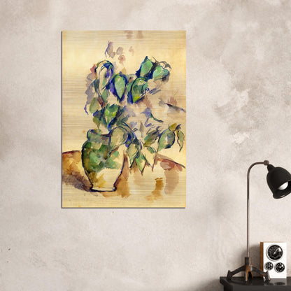 Leaves in a Green Pot - Paul Cézanne Brushed Aluminum Print - 70x100 cm / 28x40 inches | Paul Cézanne Aluminum Print | Paul Cézanne Prints
