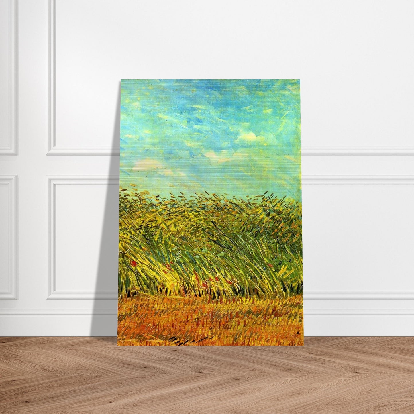 Wheat Field with a Lark - Vincent van Gogh Brushed Aluminum Print - 70x100 cm / 28x40 inches | Vincent van Gogh Aluminum Print | Vincent van Gogh Prints