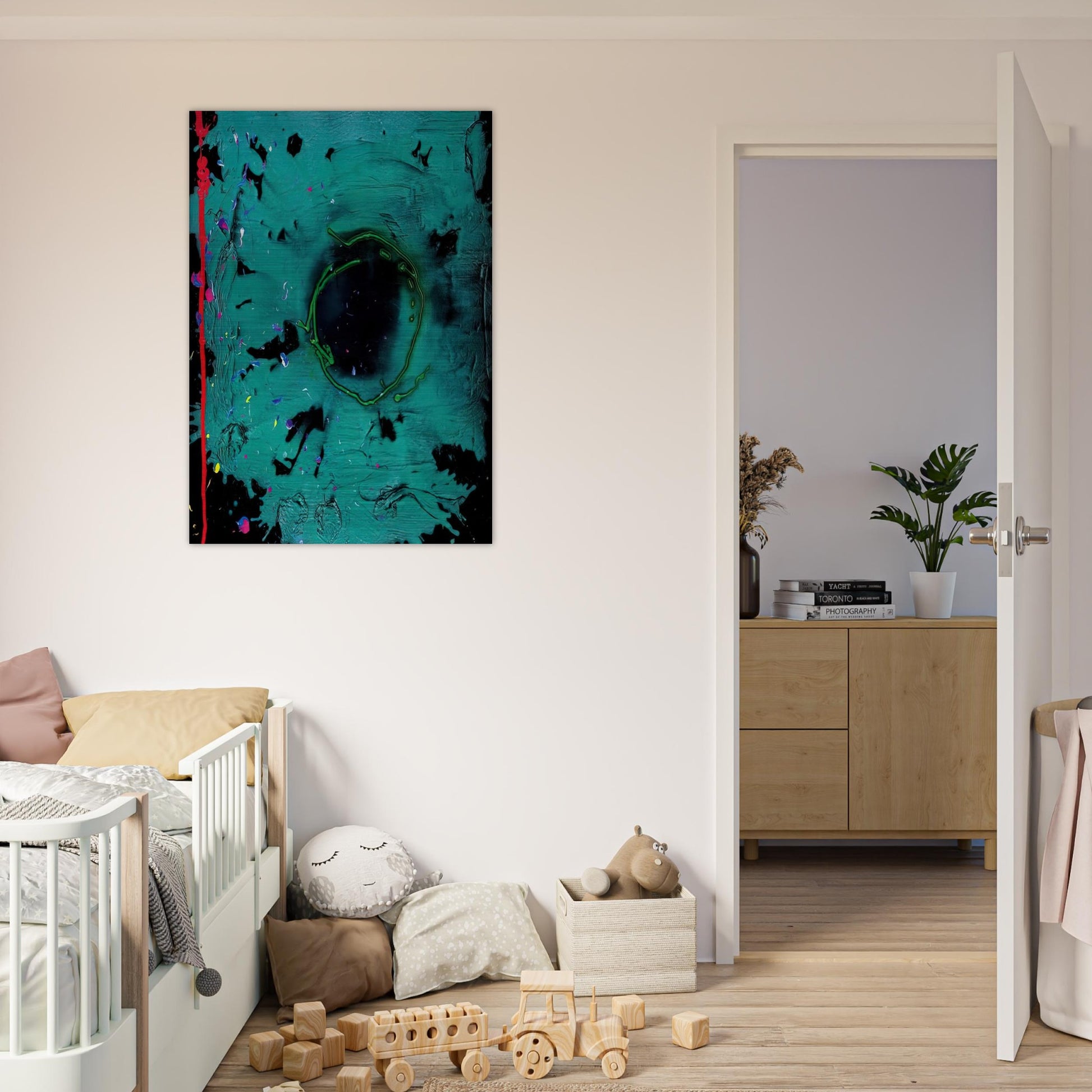 Eyes That Dream - 20.3.08 Clifford Dies - 2008 - John Hoyland Brushed Aluminum Print - 70x100 cm / 28x40 inches | John Hoyland Aluminum Print | John Hoyland Prints