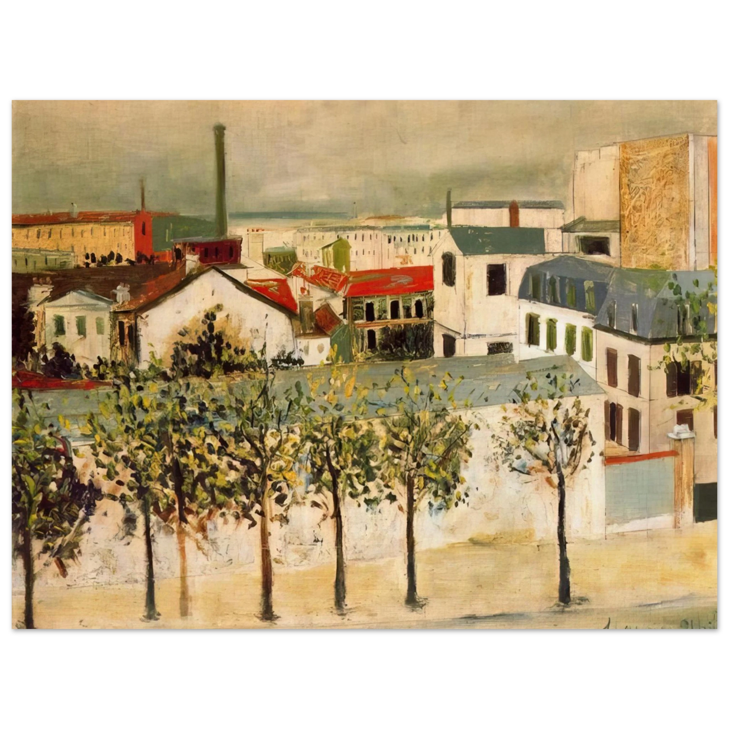 Maurice Utrillo - PARIS SUBURBS Fine Art Poster - Default Title