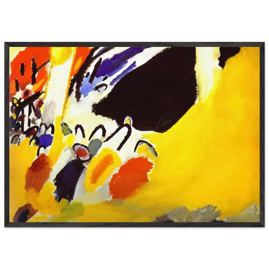 IMPRESSION III CONCERT 1911 - Wassily Kandinsky 70x100 cm / 28x40 inches Framed Art Print – Black Wooden Frame