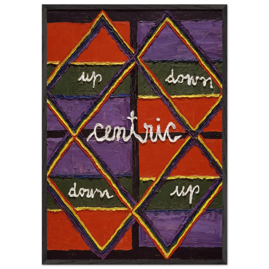 Interlacing Colors I - 1959 - Alfred Jensen Framed Art Print – Black Wooden Frame - Default Title - -Framed Art Print