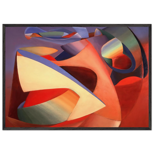 Lutte as Ciel - 1937 - John Ferren Framed Art Print – Black Wooden Frame - Default Title - -Framed Art Print