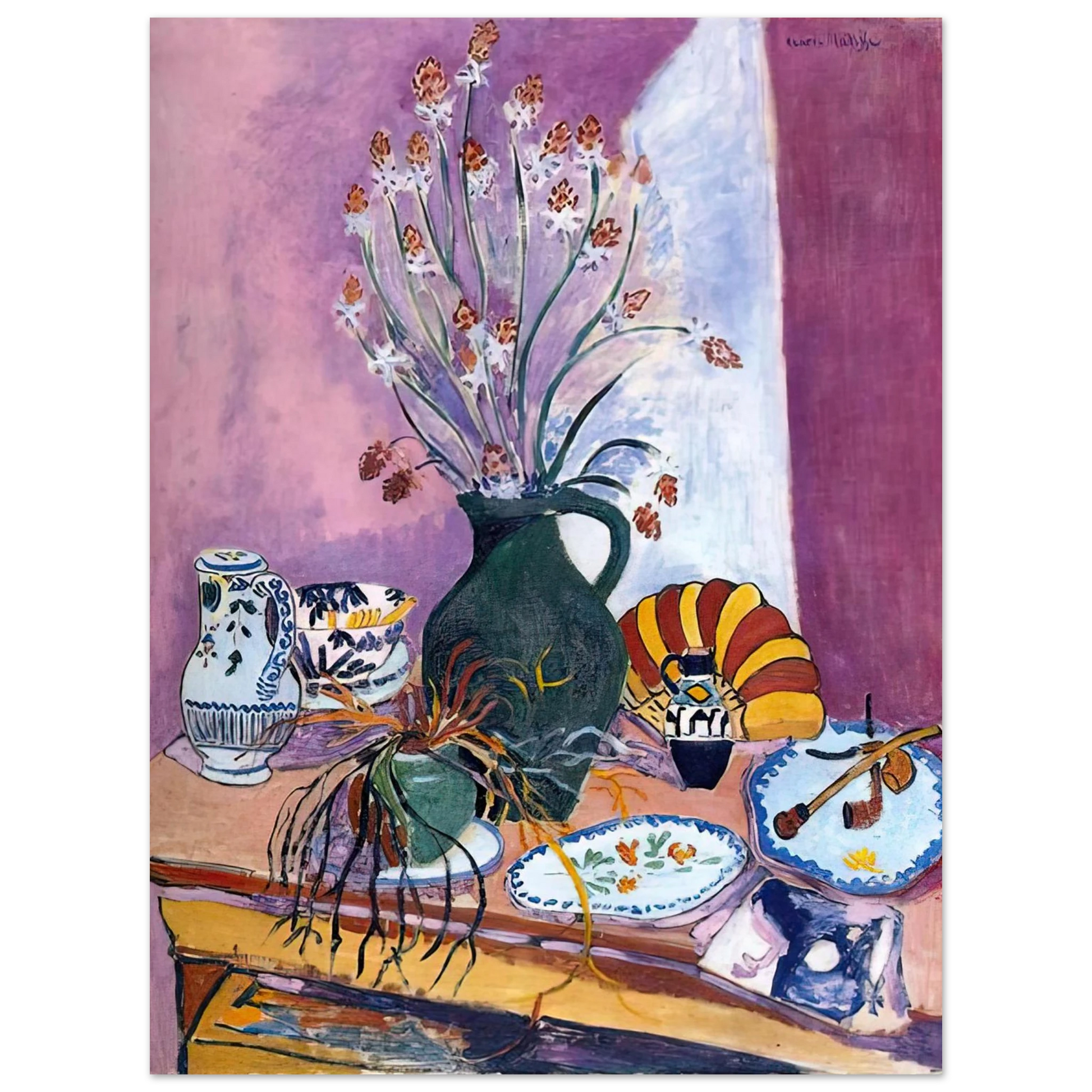 Henri Matisse - STILL LIFE WITH FLOWERS Fine Art Poster - Default Title