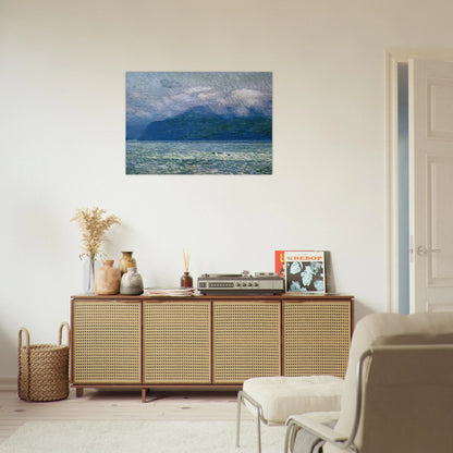 The Silver Veil and the Golden Gate - Childe Hassam Brushed Aluminum Print - 70x100 cm / 28x40 inches | Childe Hassam Aluminum Print | Childe Hassam Prints