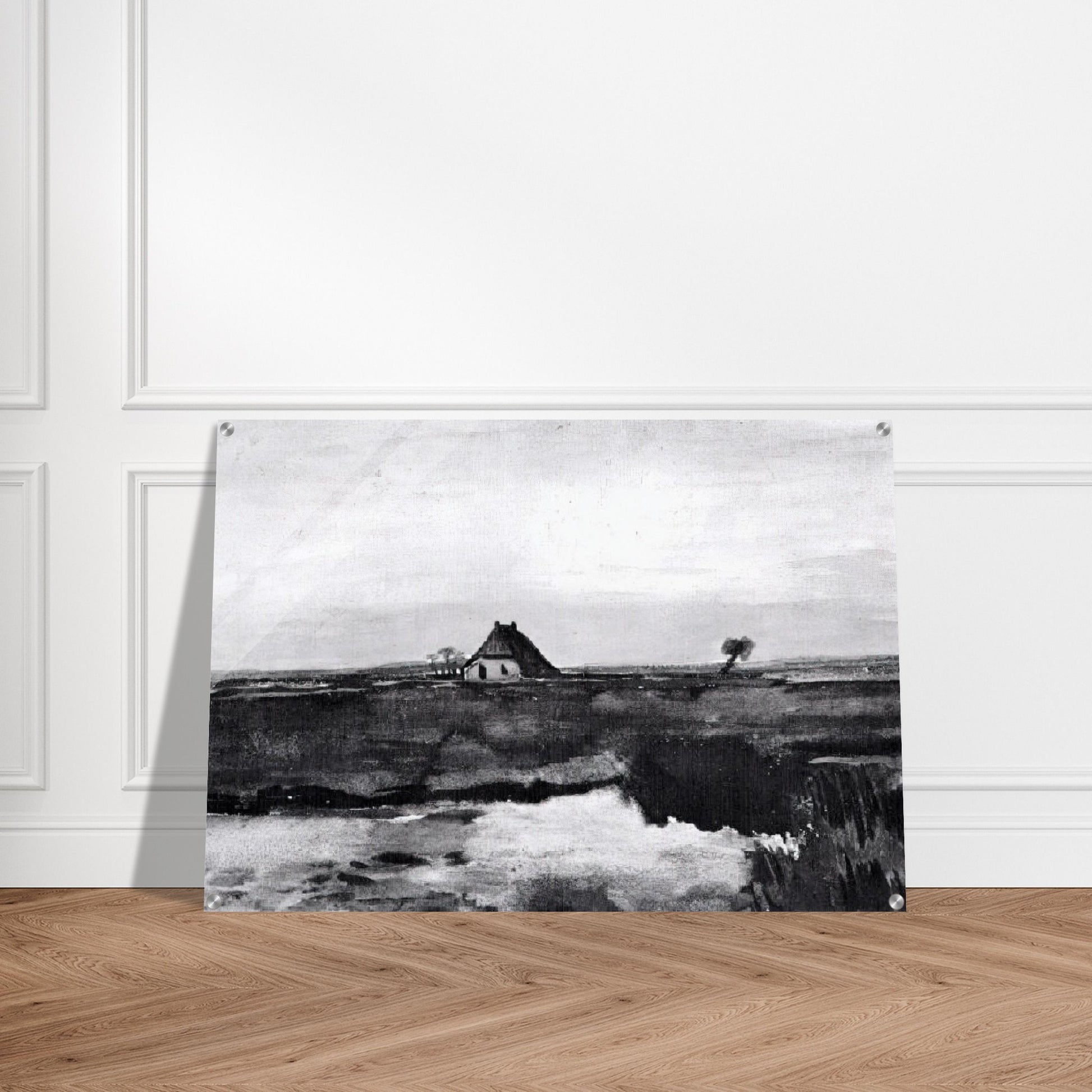 Landscape with a Farm - Vincent van Gogh Acrylic Print - 70x100 cm / 28x40″ inches