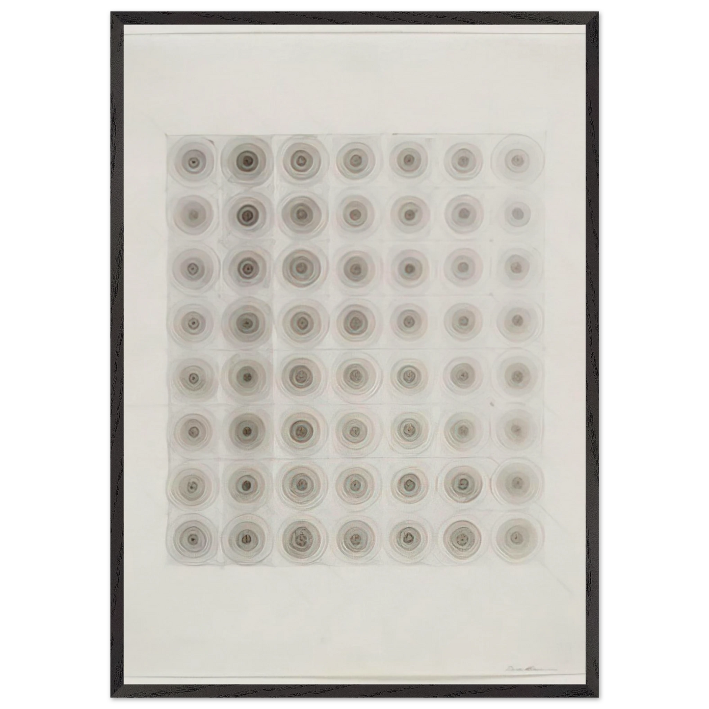 UNTITLED 1966 N2 - Eva Hesse Framed Art Print – Black Wooden Frame - Default Title - -Framed Art Print