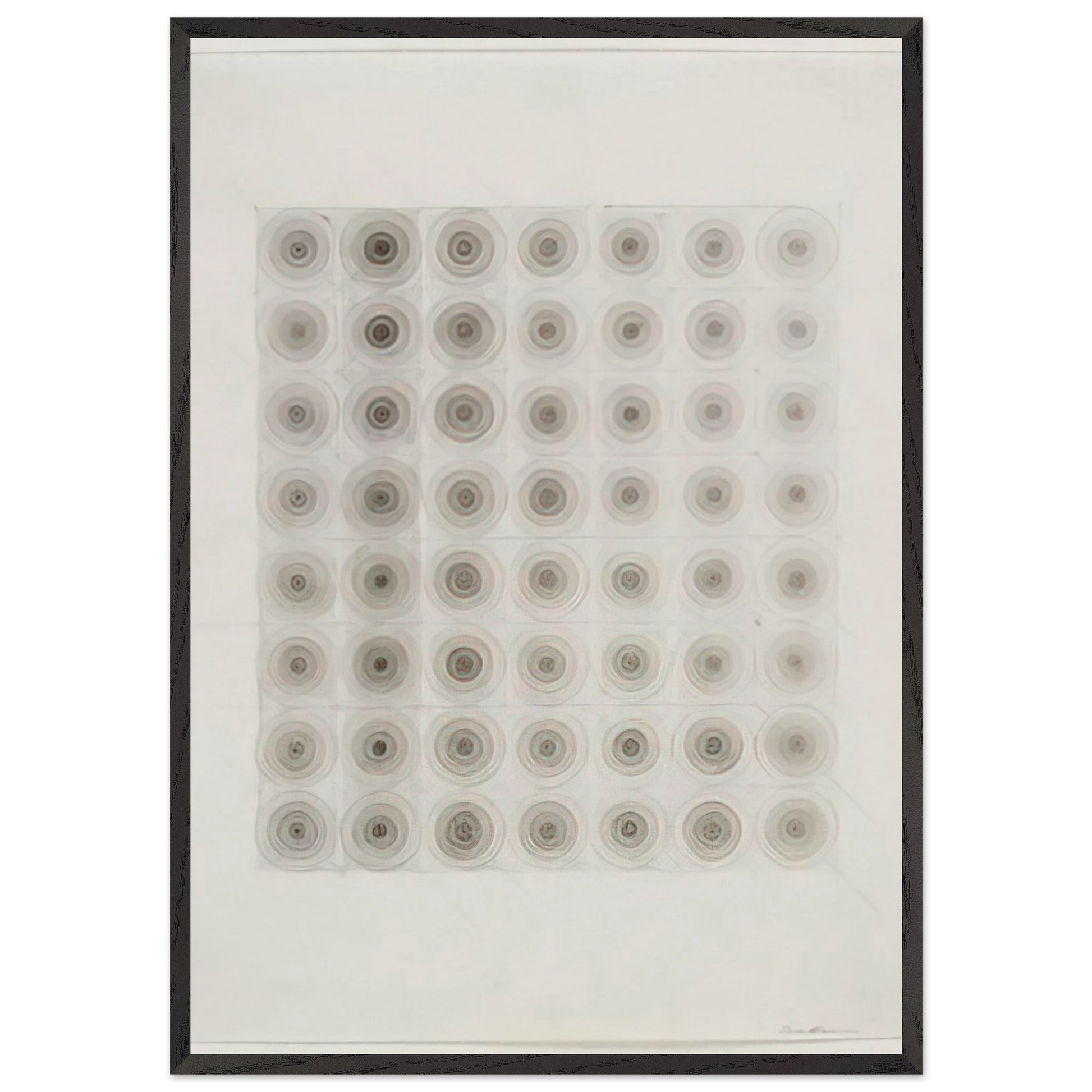 UNTITLED 1966 N2 - Eva Hesse Framed Art Print – Black Wooden Frame - Default Title - -Framed Art Print