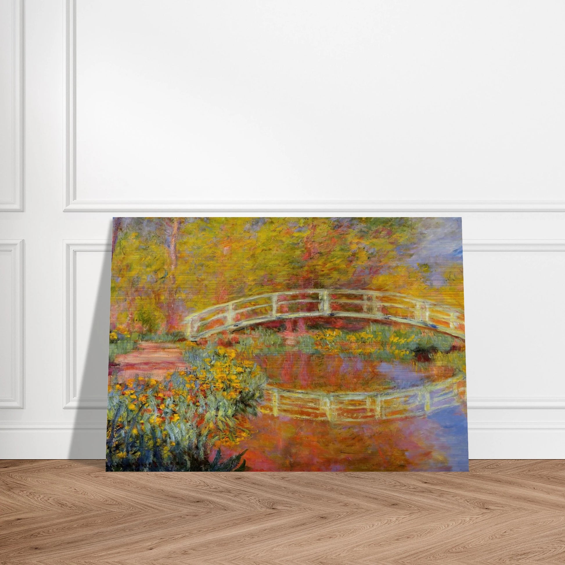 The Japanese Bridge The Bridge in Monet's Garden - claude monet Brushed Aluminum Print - 70x100 cm / 28x40 inches | claude monet Aluminum Print | claude monet Prints