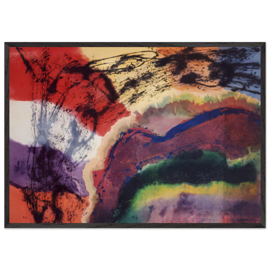 The Storm from Denver to the Bronx - 1970 - Ronnie Landfield Framed Art Print – Black Wooden Frame - Default Title - -Framed Art Print