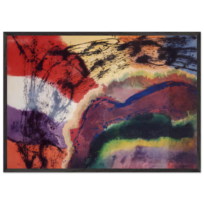 The Storm from Denver to the Bronx - 1970 - Ronnie Landfield 70x100 cm / 28x40 inches Framed Art Print – Black Wooden Frame