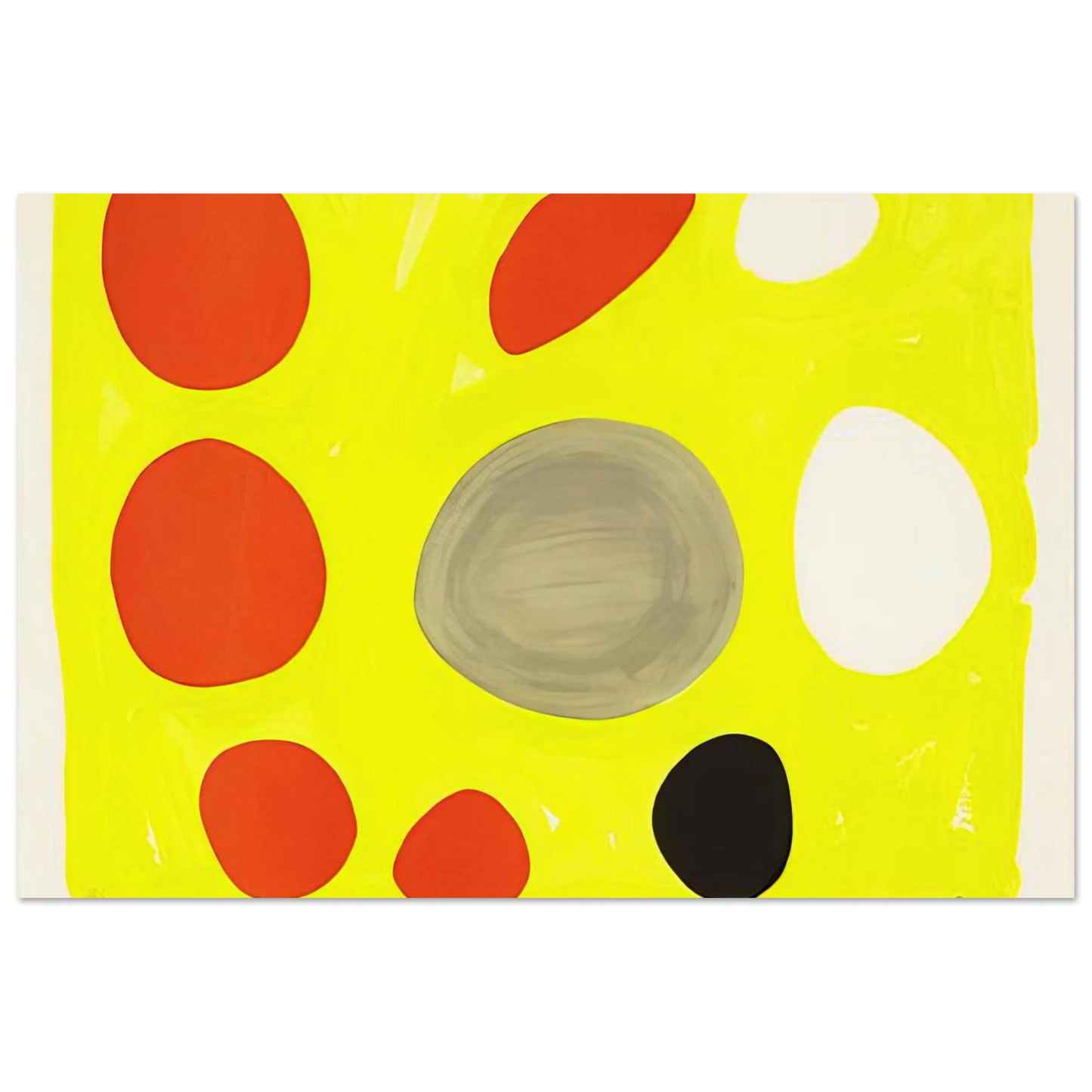 Alexander Calder - GREY OVAL 1975 Fine Art Poster - 40x60 cm / 16x24 inches