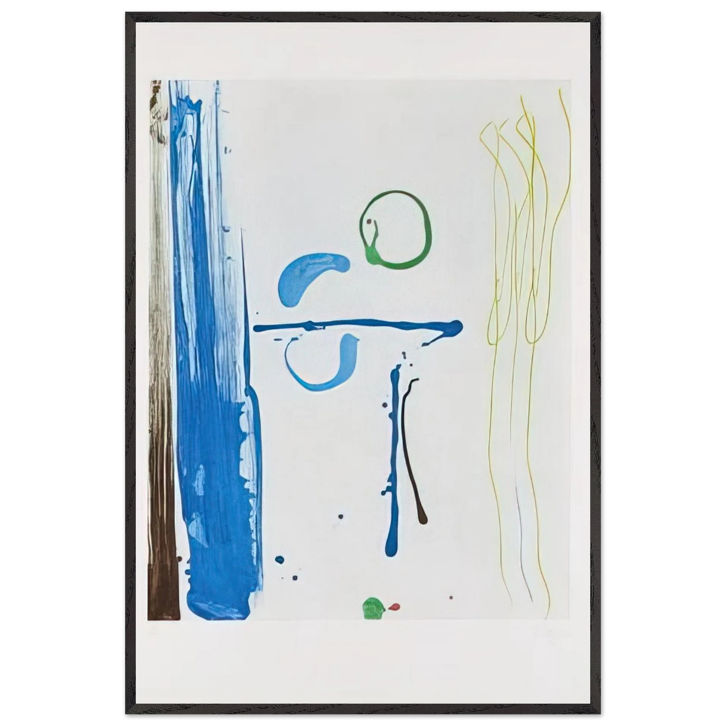 Helen Frankenthaler - Sunshine After Rain - 1987 Wall art - 30x30 cm / 12x12 inches - Premium Wooden Framed Poster With Fine Art Paper - White frame