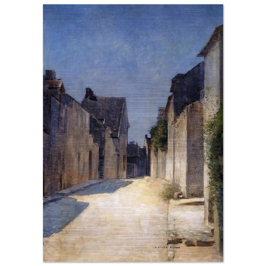 STREET IN SAMOIS 1888 - Odilon Redon Brushed Aluminum Print - 70x100 cm / 28x40 inches | Odilon Redon Aluminum Print | Odilon Redon Prints