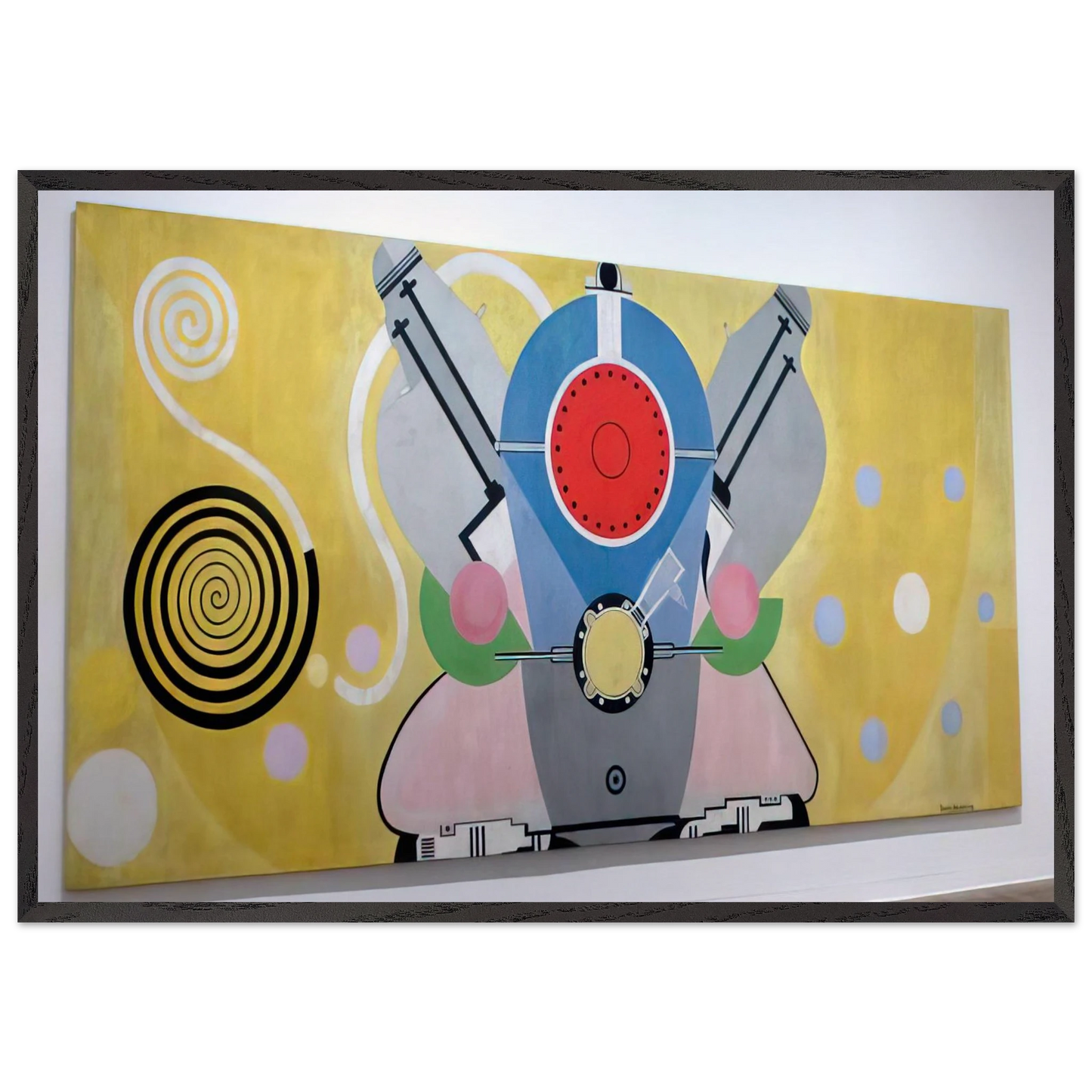 MOTEUR D AVION DECORATION POUR LE PALAIS DE L AIR EXPOSITION INTERNATIONALE DES ARTS ET DES 1937 - Sonia Delaunay Framed Art Print – Black Wooden Frame - Default Title - -Framed Art Print