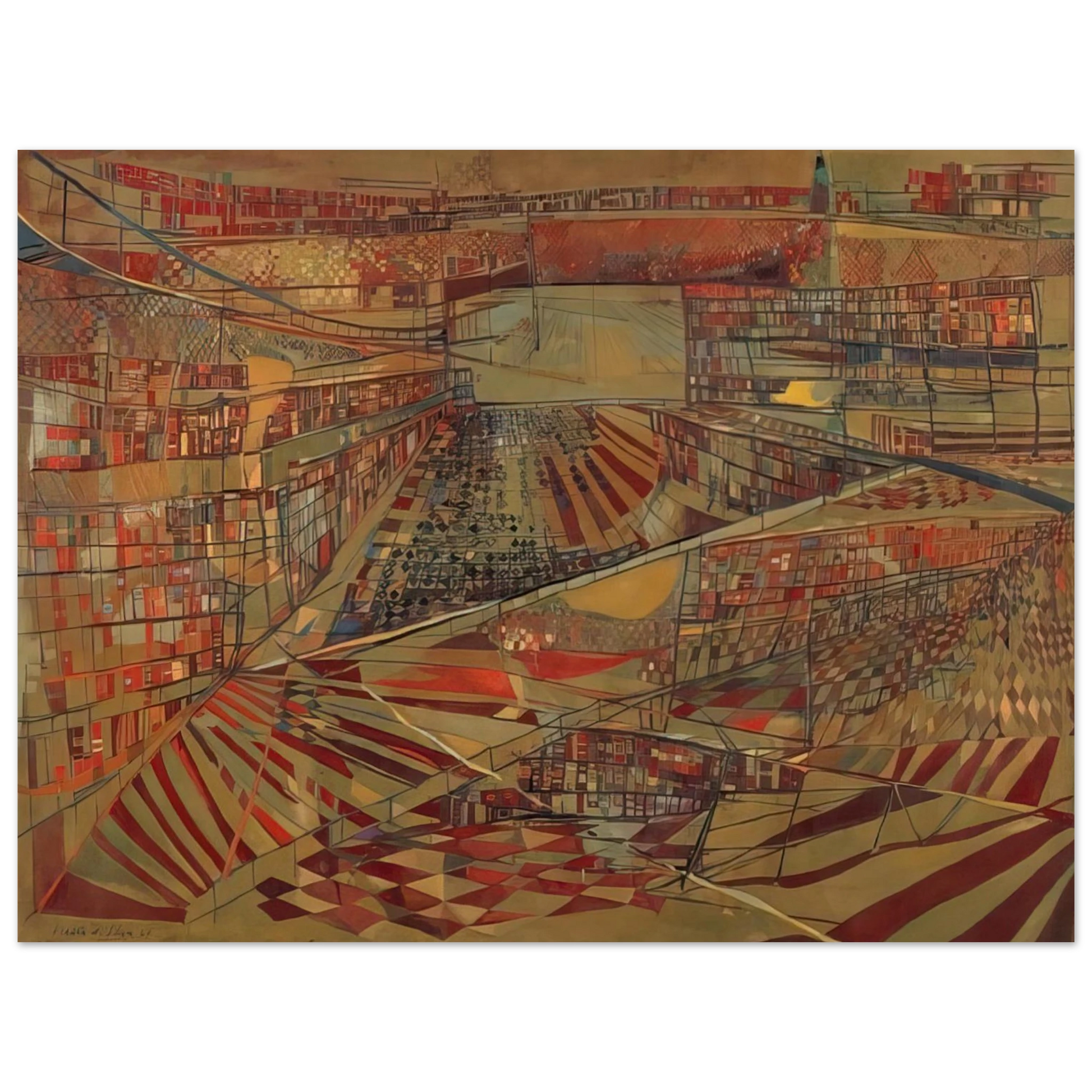 Maria Helena Vieira da Silva - Bibliothèque - 1949 Fine Art Poster - Default Title