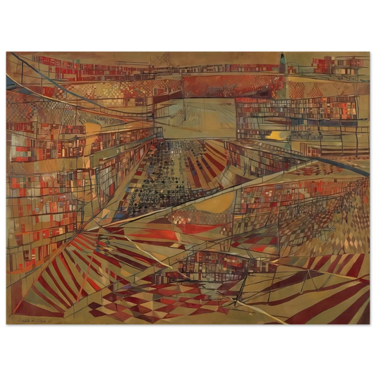 Maria Helena Vieira da Silva - Bibliothèque - 1949 Fine Art Poster - Default Title