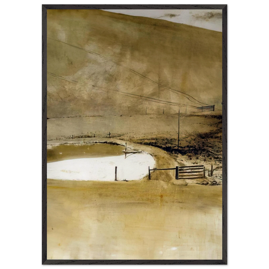 NOT DETECTED 34 - Andrew Wyeth Framed Art Print – Black Wooden Frame - Default Title - -Framed Art Print