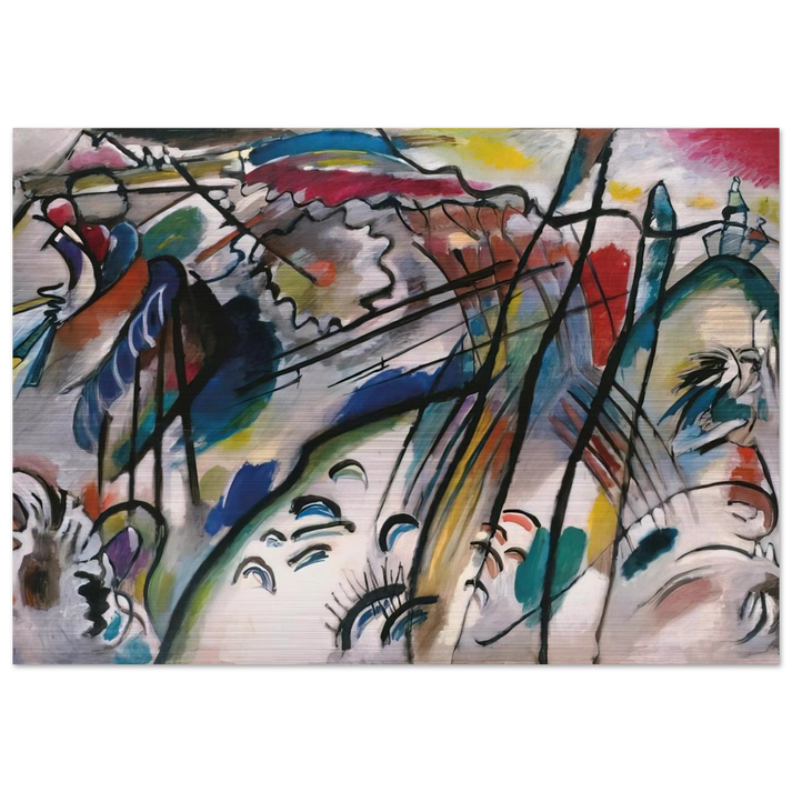 IMPROVISATION 28 SECOND VERSION 1912 - Wassily Kandinsky Brushed Aluminum Print - 70x100 cm / 28x40 inches | Wassily Kandinsky Aluminum Print | Wassily Kandinsky Prints
