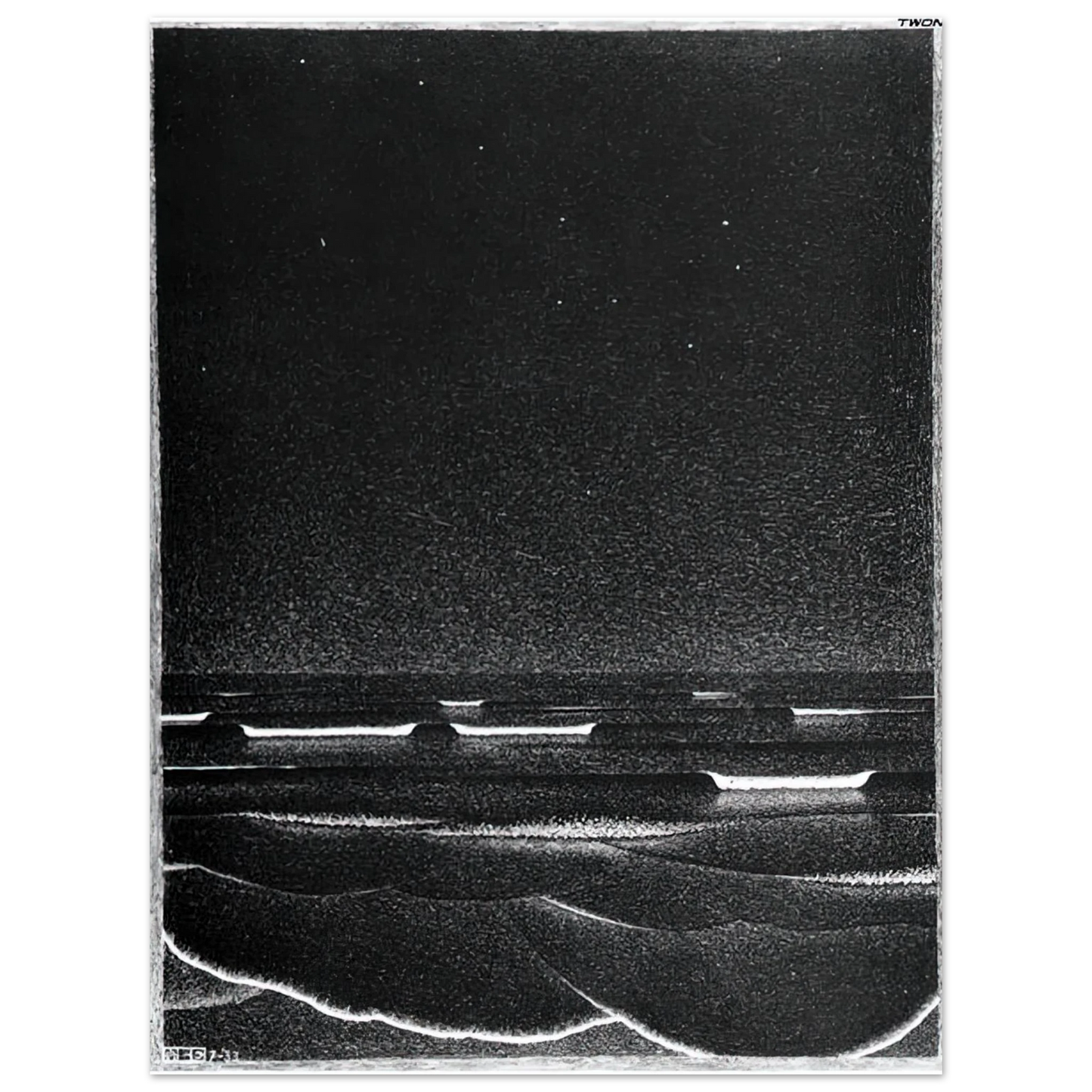 MC Escher - FLUORESCENT SEA Wall Art - 21x29.7 cm / 8x12" - Fine Art Poster - -