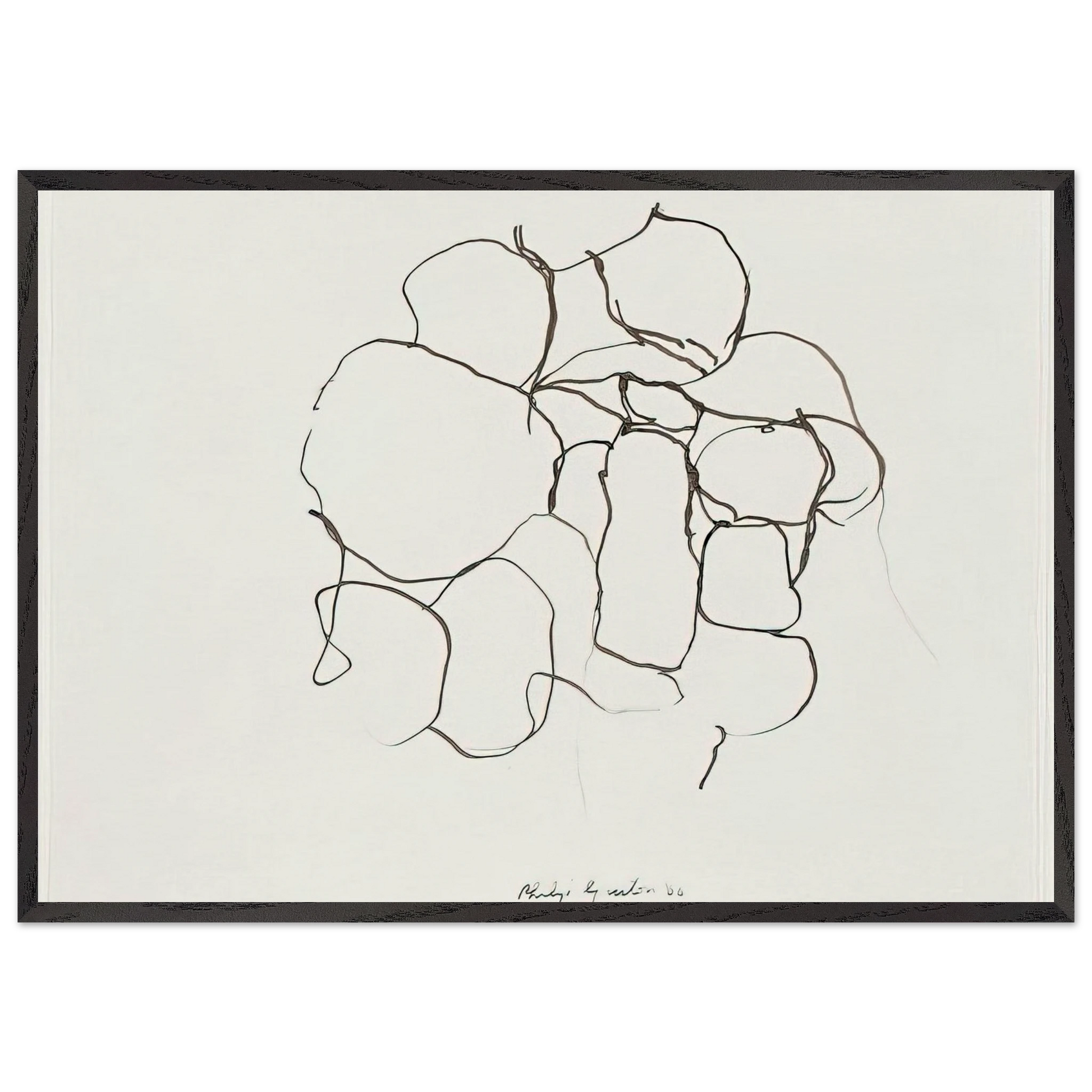 UNTITLED 5 N2 - Philip Guston Framed Art Print – Black Wooden Frame - Default Title - -Framed Art Print