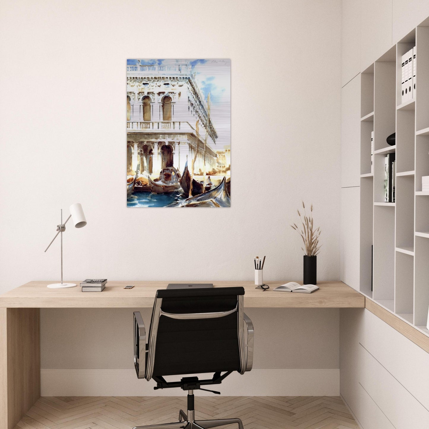 The Libreria - John Singer Sargent Brushed Aluminum Print - 70x100 cm / 28x40 inches | John Singer Sargent Aluminum Print | John Singer Sargent Prints