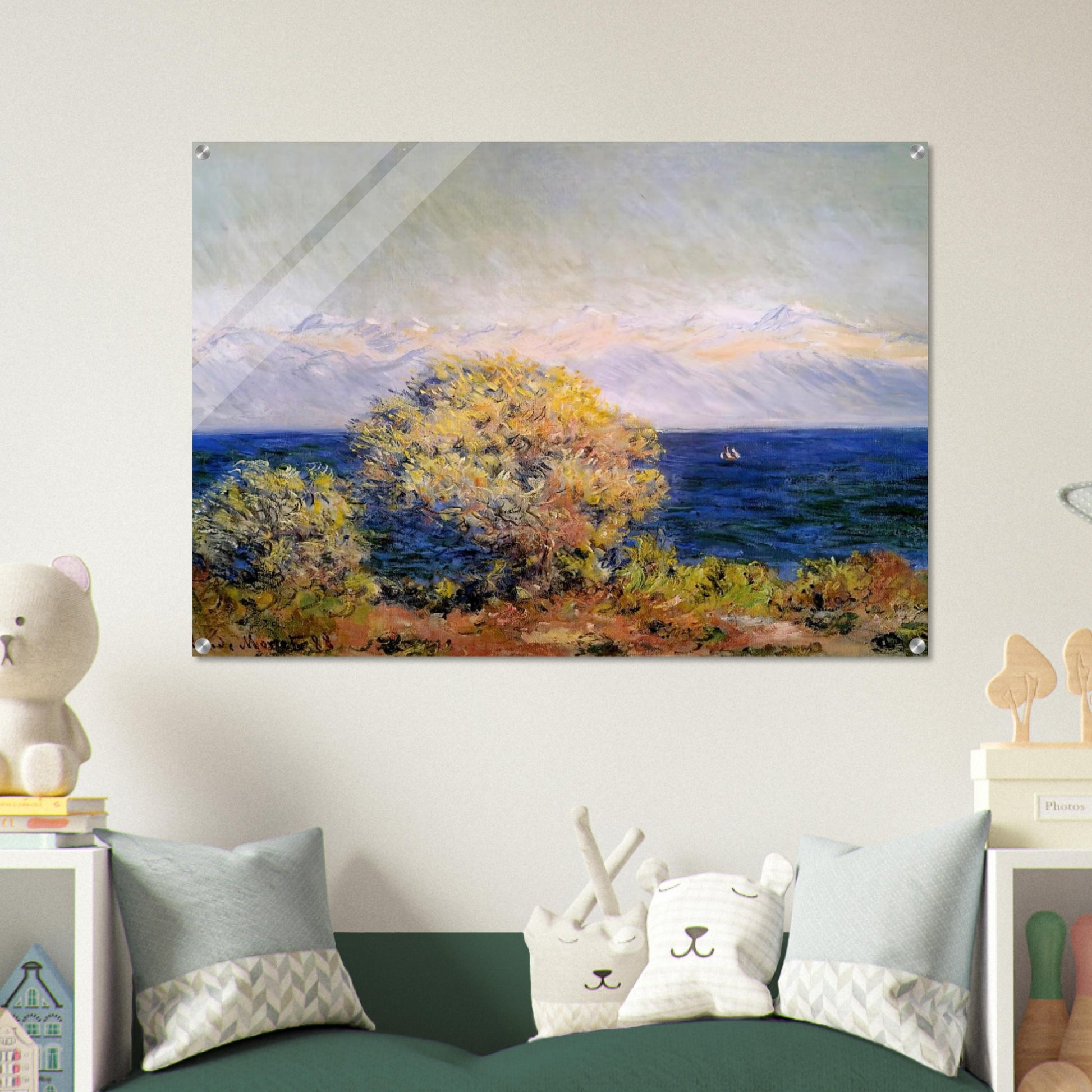 At Cap d'Antibes, Mistral Wind - claude monet Acrylic Print - 70x100 cm / 28x40″ inches