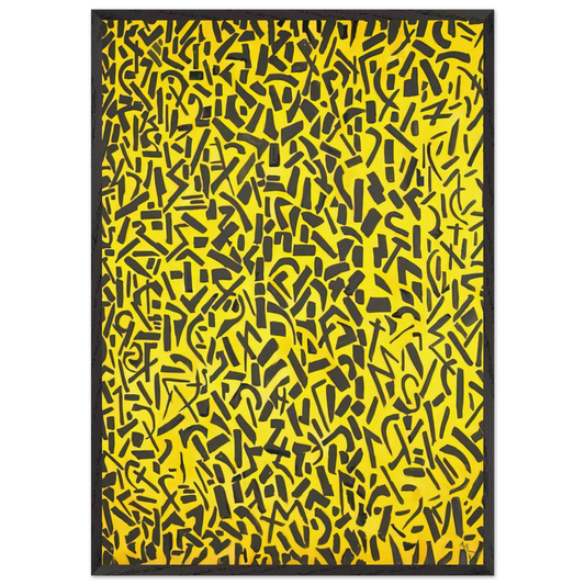 ORIENTAL GARDEN CONCERTO 1976 - Alma Woodsey Thomas Framed Art Print – Black Wooden Frame - Default Title - -Framed Art Print