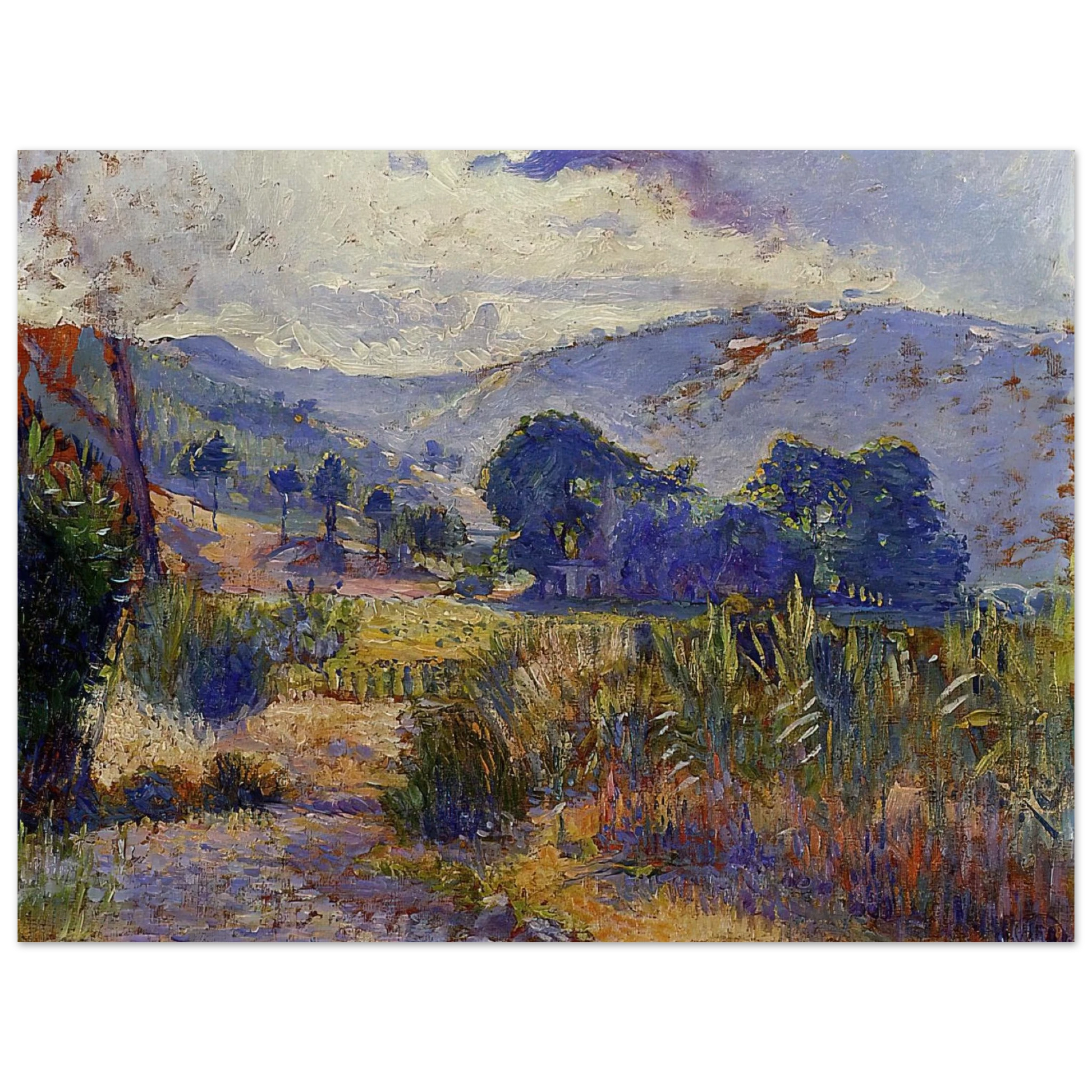 Henri-Edmond Cross - Cabasson Landscape study Fine Art Poster - Default Title