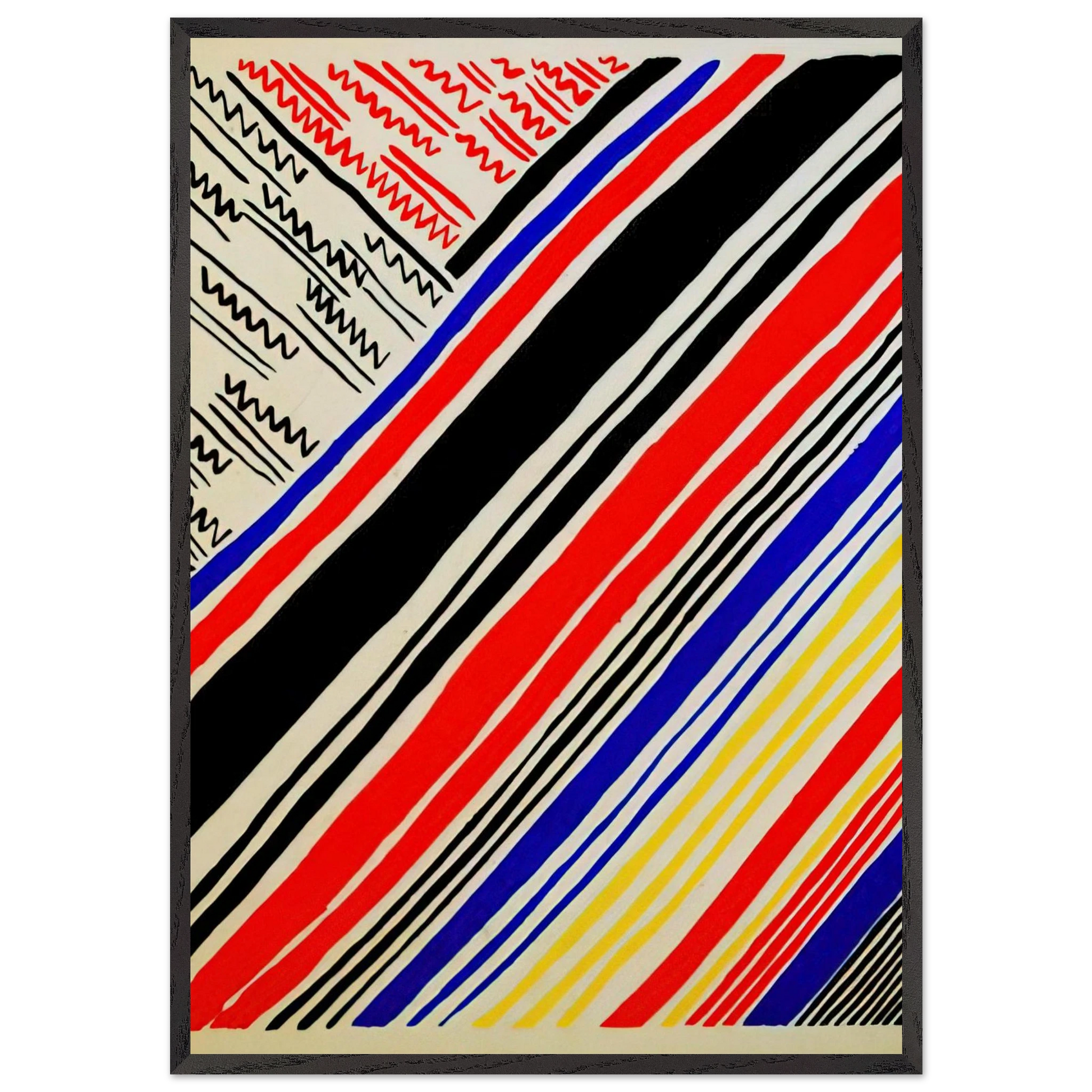 COMPOSITION 11 - Sonia Delaunay Framed Art Print – Black Wooden Frame - Default Title - -Framed Art Print