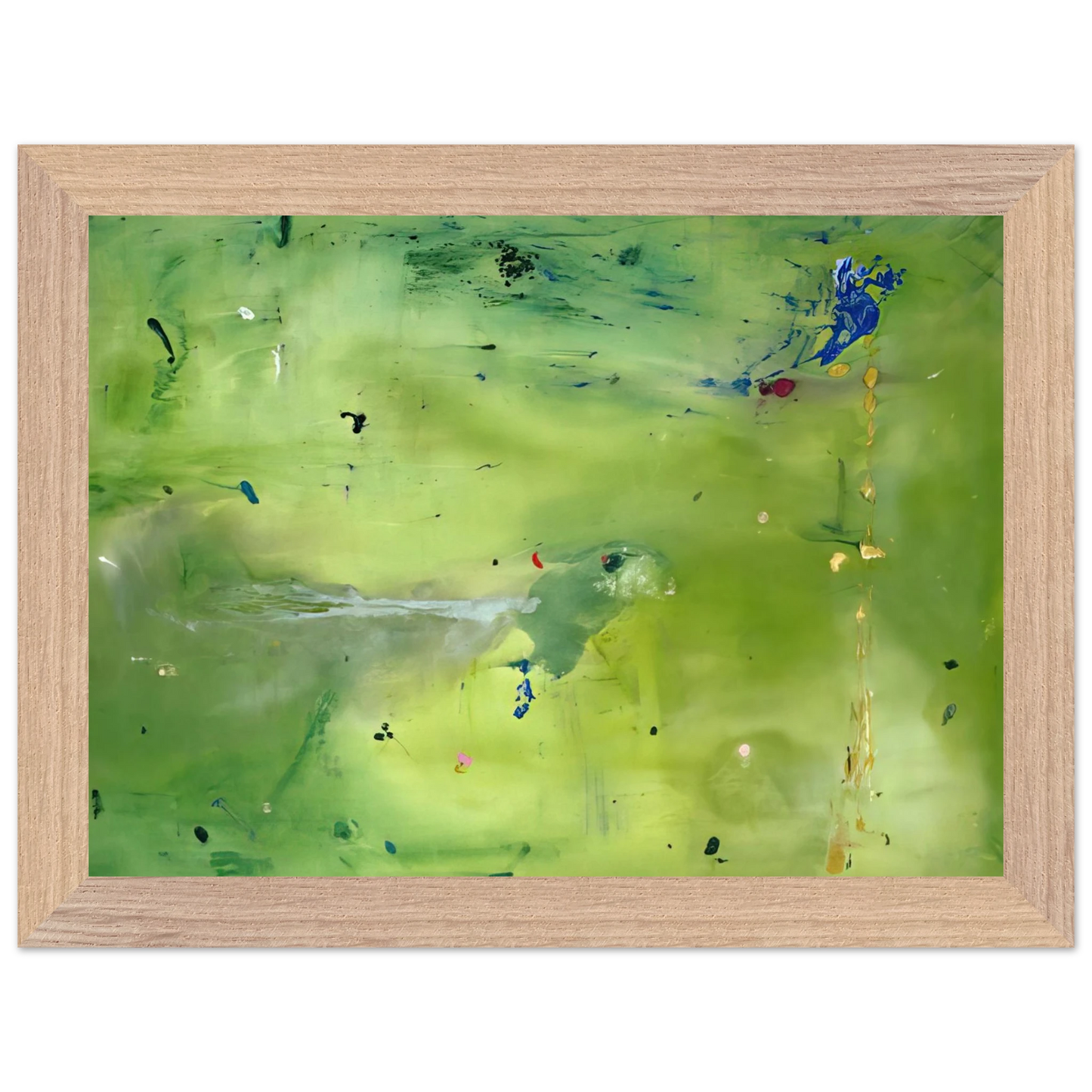 Helen Frankenthaler - A Green Thought in a Green Shade - 1981 Wall art - 30x40 cm / 12x16 Inches - Premium Wooden Framed Poster With Fine Art Paper - Wood frame