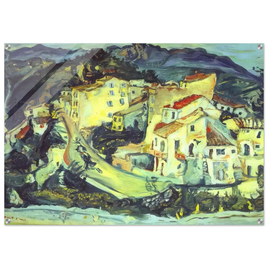 LANDSCAPE OF CAGNES - Chaim Soutine Acrylic Print - 70x100 cm / 28x40″ inches | Chaim Soutine Wall Art | Chaim Soutine Prints