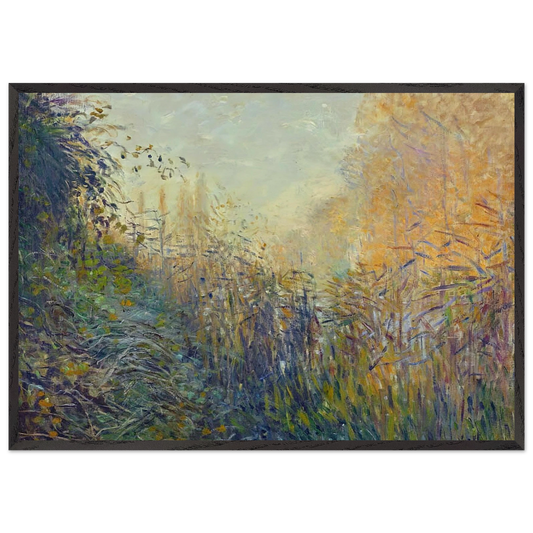 Study Rushes at Argenteuil - claude monet Framed Art Print – Black Wooden Frame - Default Title - -Framed Art Print
