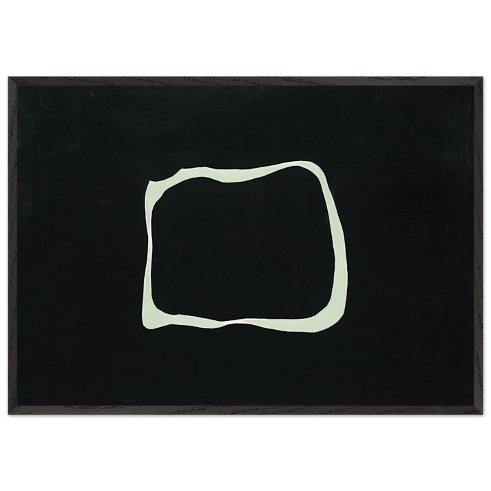 Untitled - 1966 N9 - Jiro Yoshihara 70x100 cm / 28x40 inches Framed Art Print – Black Wooden Frame