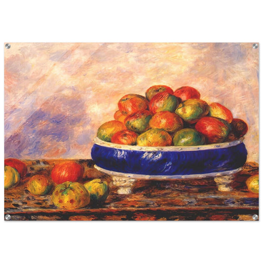 Apples in a dish - Pierre-Auguste Renoir Acrylic Print - 70x100 cm / 28x40″ inches | Pierre-Auguste Renoir Wall Art | Pierre-Auguste Renoir Prints