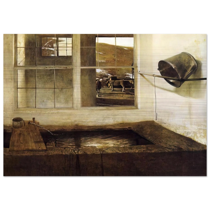 SPRING FED - Andrew Wyeth Brushed Aluminum Print - 70x100 cm / 28x40 inches | Andrew Wyeth Aluminum Print | Andrew Wyeth Prints